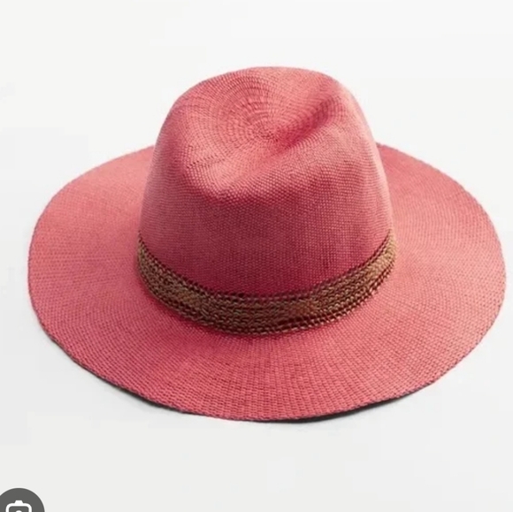 Zara Accessories - Elegant Pink Fedora Hat Zara Nwt